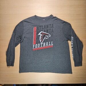 Atlanta Falcons Football NFL Long Sleeve T-Shirt Mens 2XL Majestic Brand‎ Gray